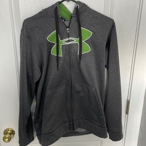 Under Armour Grey/Green Zip-up Hoodie